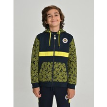 Fenerbahçe Çocuk Tribün Logo Patternli Sweat 4 Beden Konforlu Kumaşla Tasarlanmış