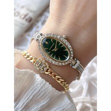 U.S. Polo Assn. U.s.polo Assn. Zincirli Özel Tasarım Çelik Kordon Kesme Kristal Camlı 3 Atm Kadın Kol Saati U02148.3