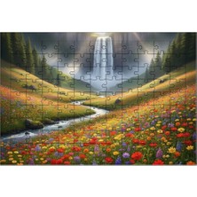 El Emeği Büyük Şelale Puzzle Yapboz 99 Parça