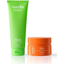 Aurelia Genève Melt ‘n Matcha Duo - Arındırıcı Vegan Yüz Temizleme Jeli & Vegan Makyaj Temizleme Balmı Seti