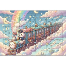 El Emeği Makinist Tavşanlar Puzzle Yapboz 99 Parça