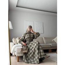 Mabel Giyim Ekose Elbise DRC-0113