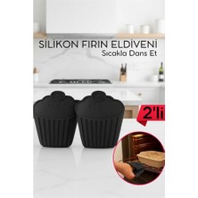Modacar 2 Li Isıya Dayanıklı Silikon Fırın Eldiveni - Profesyonel Mutfak Koruması