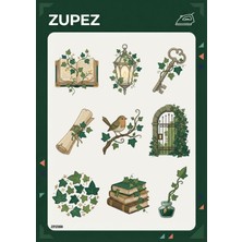 Zupez Botanik Temalı Dekoratif Baskı Ütüyle Uygulanabilir Transfer ZPZ088