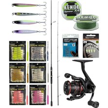 Yek Outdoor Yekoutdoor Fireworm Lrf Seti Okuma Wave Up Spin 213CM 1-10GR 2 Parça Olta Kamışı&okuma Ceymar Hd CHD-1000A Olta Makinesi