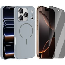 Vendas Apple iPhone 17 Pro Kılıf M-safe Şarj Özellikli Zore Meta Kapak + Hayalet Ekran Koruyucu