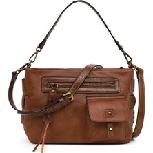 Derimod Kadın Kahverengi Uzun Askılı Omuz Çantası 25WBD253018