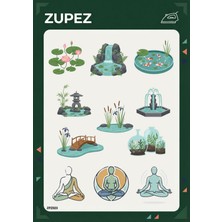 Zupez Botanik Yaprak Dekoratif Doğa Temalı Ütüyle Uygulamalı Kumaş Transferi