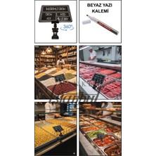 Manken İstanbul 50 Adet Yazı Kalemli Yaz Sil - Meze Etiketi - Mandallı Etiket - Yaz Sil Etiket