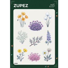 Zupez Botanik Çiçek Desenli Ütüyle Uygulanabilir Premium Transfer Baskı ZPZ062