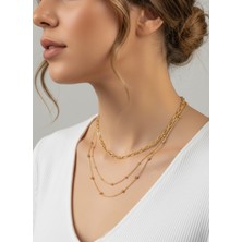 Gistoria Altın 2 Ayrı Kolye Seti