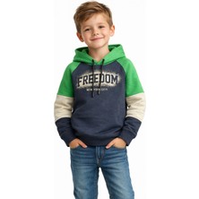 Monox Erkek Çocuk Feedom Baskılı 3 Iplik Şardonlu Kapşonlu Sweatshirt