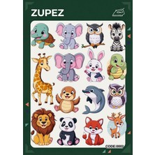 Zupez Hayvan Temalı Ütüyle Yapışan Transfer Baskı, Çocuklar Için Sevimli Sticker