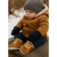 Minissa Doğal Pamuk Astarlı, Bebek Ilk Adım Ayakkabısı, Kaydırmaz Taban Bebek Patik-Panduf Sıcacık