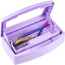 Ellea Çift Bölmeli Sterilizasyon Kutusu Mor Renkli Manikür Pedikür Aletleri İçin Dayanıklı Tasarım