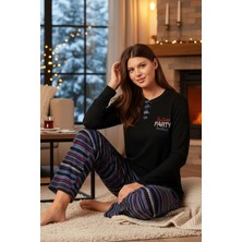 Remsa Kadın Termal Uzun Kol Pijama Takımı 4710 LACIVERT02