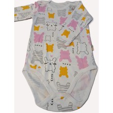 Bulut Anne ve Çocuk Uzun Kollu %100 Pamuklu Çıtçıtlı Body Çocuk Erkek ve Kız Unisex Tasarım Desenli ve Renkli Çıtçıtlı Yuvarlak Yaka