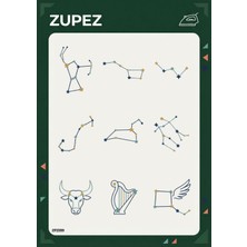 Zupez Burç Konstelasyon Temalı Ütüyle Uygulamalı Premium Transfer Tasarım