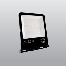 Kassel Aydınlatma Ack 200W LED Projektör Bahçe Açık Alan Tabela Aydınlatması 6500K Beyaz Işık