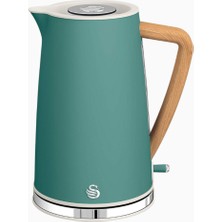 Swann Nordic Ultra Hızlı Kablosuz Su Isıtıcısı 1,7 L, 2200 W, Ahşap Saplı, Otomatik Kapanma