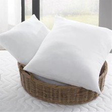 Özlü Boncuk Elyaf Dolgulu Fermuarlı Kılıflı Yastık ( 2 Adet 50 x 70 cm )