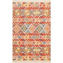 Akbel Halı Nomad NMD 02 Mavi - Çift Taraflı Yıkanabilir Kilim | Otantik Kilim