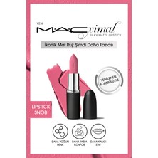 M.A.C Lipstick Snob 3.5 G M·a·cxımal Silky Matte Lipstick Nemlendirme Etkili Yoğun Renk Sağlayan Ruj