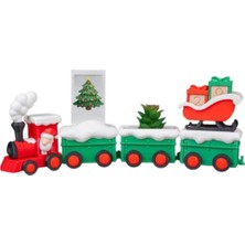 Mutlu Müşteri Eco Lounge Büyük Tren Dekor Seti 35 cm – Yılbaşı Masaüstü Süs 3D Baskı