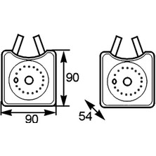 Mahle CLC163000S Yağ Soğutucusu Bora-Caddy-Golf4/5-Jetta-Passat-Polo-A3-Leon-Crafter-T5 1.4-1.9-2.5 T Dı Kalın Tip 028117021B-028117021K-028117021L