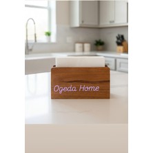 Mien Akasya Ahşap Peçetelik – Doğal Masif Ahşap Masa Üstü Peçete Tutucu