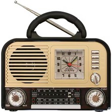 Radyo Nostalji Şarjlı Saatli Bt/usb/sd Everton RT-670