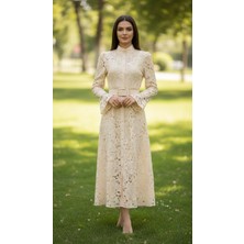 Rabiossa Kadın Ithal Güpürlü Elbise