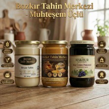 Hakbur Bozkır Yöresel Bozkır Tahin Merkezi Muhteşem Üçlü Beyaz Tahin-Altın Susam Tahin-Köy Pekmezi