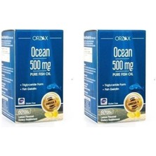 Orzax Ocean Balık Yağı 500MG 60 Soft Kapsül 2 Adet