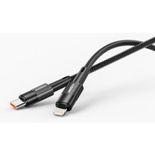 Realpower 20W Usb-C - Lightning Örgülü Şarj Kablosu Siyah (1 M) CA-20WCLBK2