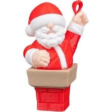 Arthurs Eco Lounge Noel Baba Ağaç Süsü 6 cm – Baca Temalı Minyatür Yılbaşı Dekoru