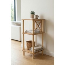 CMDWOOD CMD WOOD Vıvo 3’lü Set Mdf’lam Ahşap Ayaklı Kitaplık – Salon – Ofis - Mutfak