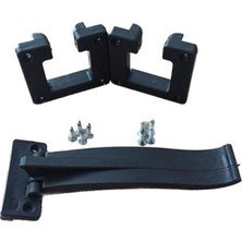 Cam Balkonlara Uygun Çıkış ve Boynuz Plastiği - Cam Balkon Aksesuarı Kapağı Siyah Plastik