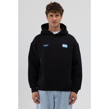 Vamos Oversize Arka Baskılı Sweatshirt Siyah