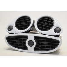 Nurpar Clio Kalorifer Orta ve Yan Havalandırma Izgarası Takım Beyaz