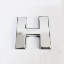 Bilfold Cemax H Harfi  3,75 cm Krom Yapışkanlı