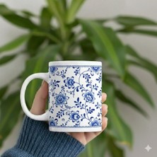 Sartre Art "blue Blanc" Tasarımlı Hediyelik Özel Tasarım Porselen Kupa Bardak