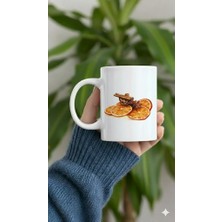 Sartre Art "kahvaltı Tasarımlı1" Hediye Tasarımlı Porselen Kupa Bardak