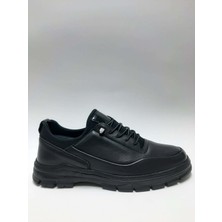 Bemsa Hakiki Deri Bağcıksız Kauçuk Taban Siyah Kışlık Erkek Ayakkabı C-8550589BMR