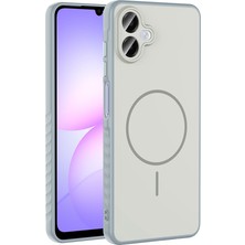 Techaks Galaxy A07 Kılıf M-Safe Şarj Özellikli Zore Tea Kapak - Gümüş