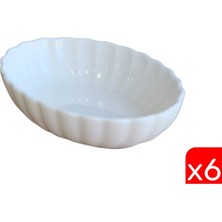 Kütahya Porselen Bone Luz Krem Oval Kayık 14,5X10X3,5CM 6 Lı BNLZF15OKS00
