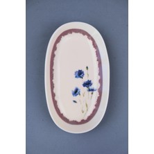Tabak Evi Porselen Morden Oval Kayık Tabak 19X11X2,50CM Tekli