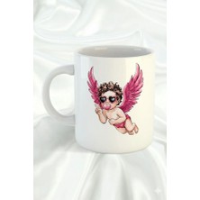 Sartre Art "aşk Meleğim" Sevgililer Günü Özel Hediye Tasarımlı Porselen Kupa Bardak