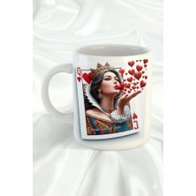 Sartre Art "aşk Love Kupa Kızı" Sevgililer Günü Özel Hediye Tasarımlı Porselen Kupa Bardak