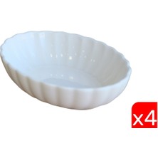 Kütahya Porselen Bone Luz Krem Oval Kayık 14,5X10X3,5CM 4 Lü BNLZF15OKS00